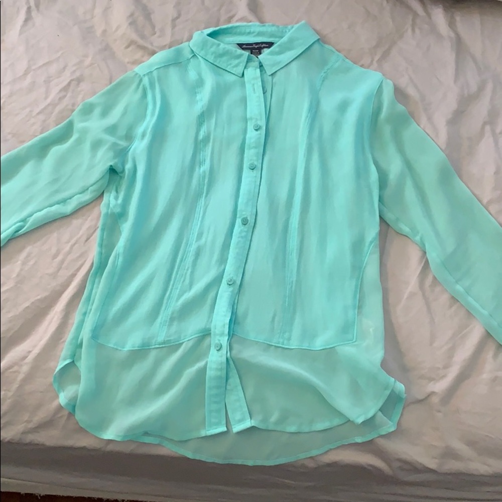 American Eagle turquoise shirt